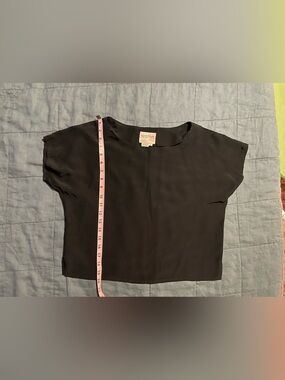 Vintage silk black boxy crop- Nordstrom- S/M